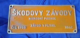 Cedule bronz železnice lokomotiva vagón vlak