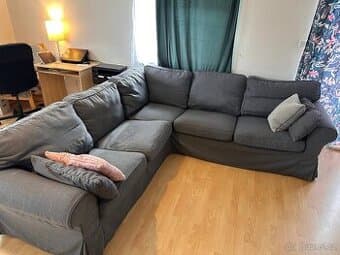 Rozkládací rohová sedačka IKEA EKTORP (4místná, jako nová)