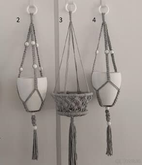 MAKRAMÉ - ZÁVĚS NA KVĚTINÁČ -SLEVA