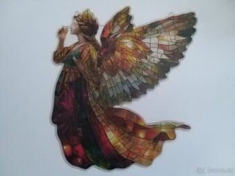 VELKÝ NÁDHERNÝ ANDĚL - OKENNÍ DEKORACE - VÁNOCE