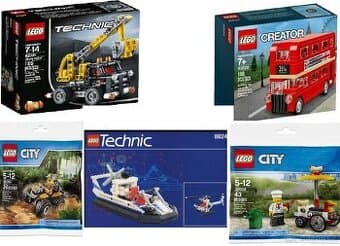 Lego kompletni sety, london bus, vznasedlo, stanek s parky