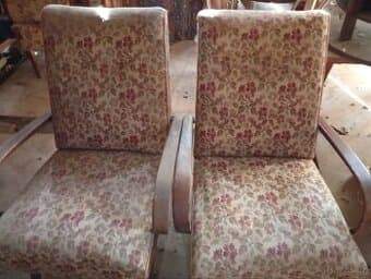 Křesla, židle s květinovým vzorem