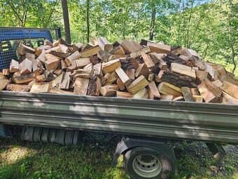 Palivové dřevo tvrdé štípané DUB BUK JASAN JAVOR...