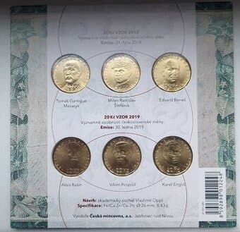 Sada mincí 20 korun 2018-2019