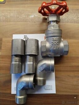 Nerezový nipl , mufna , zátka , koleno