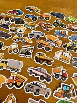 Sada samolepek auta-stavba 50 ks