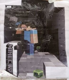 3D samolepky na zeď - sloni a Minecraft