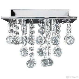 Lustr čtvercový krišťálový