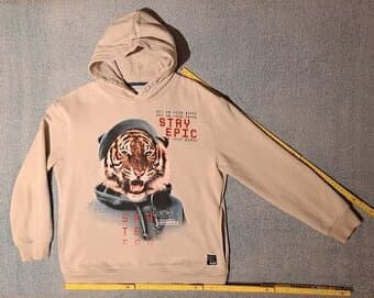 Prodám chlapeckou mikinu s kapucou, vel.164 zn. C&A