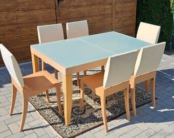 stůl rozkládací + 6x židle LIGNE ROSET