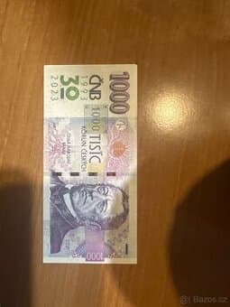 1000 Kč 2023 – 30 let ČNB – série R51, R55 (UNC)