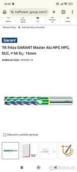 TK Fréza 16mm GARANT Master Steel SlotMachine (203204) - 6ks
