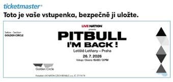 Pitbull: Stani u podia (Gloden Circle) 26.07.2026 Praha