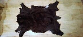 NOVÁ luxusní kozí kůže, ruční práce, černá 85x67