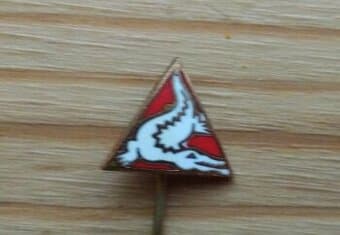 Unikátní retro odznak bílý krokodýl, originál Československo