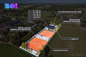 Prodej komerčního objektu s restaurací s 4 tenisovými kurty
