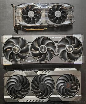ASUS TUF RTX 3090, 4090, 5090 a EVGA 2080Ti