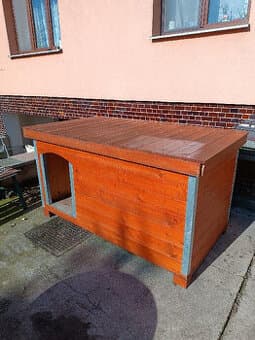 Dřevěná zateplená bouda pro psa XXL -182x100x98cm