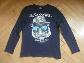 Tričko s dlouhým rukávem tmavě modré, vel. 158/164