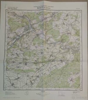 Prodám vojenskou mapu z roku 1956