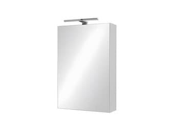 Skříňka zrcadlová Argos 40 bílá, lesk, LED osv. chrom, 40x65