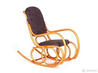 Krásné houpací křeslo TON, nové čalounění.