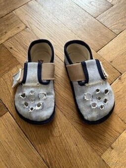 Dětské barefoot bačkůrky vel. 22 modre