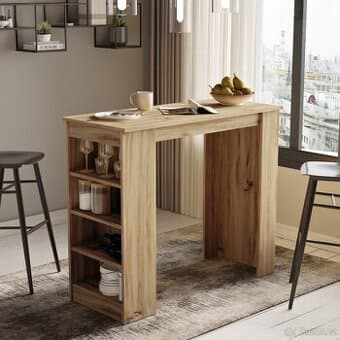 Barový stůl-NOVÝ-120x108x60-dub