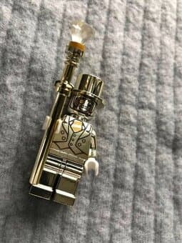 LEGO figurka Mr. GOLD chromovaný - CUSTOM