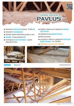 Foukaná izolace Supafil - lehká nehorlavá -dutý strop/Palach