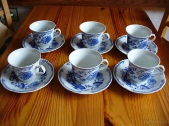 Cibulák - 6 šálků s podšálky