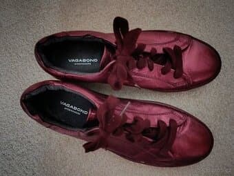 Kožené vínové botky Vagabond vel. 36/37