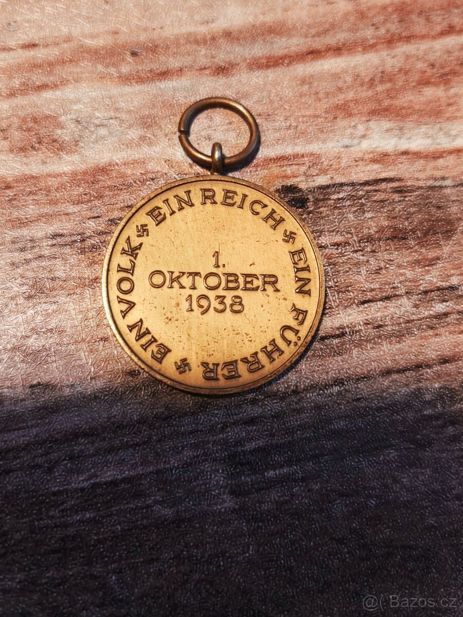 Medaile za obsazení Sudet 1. OKTOBER 1938