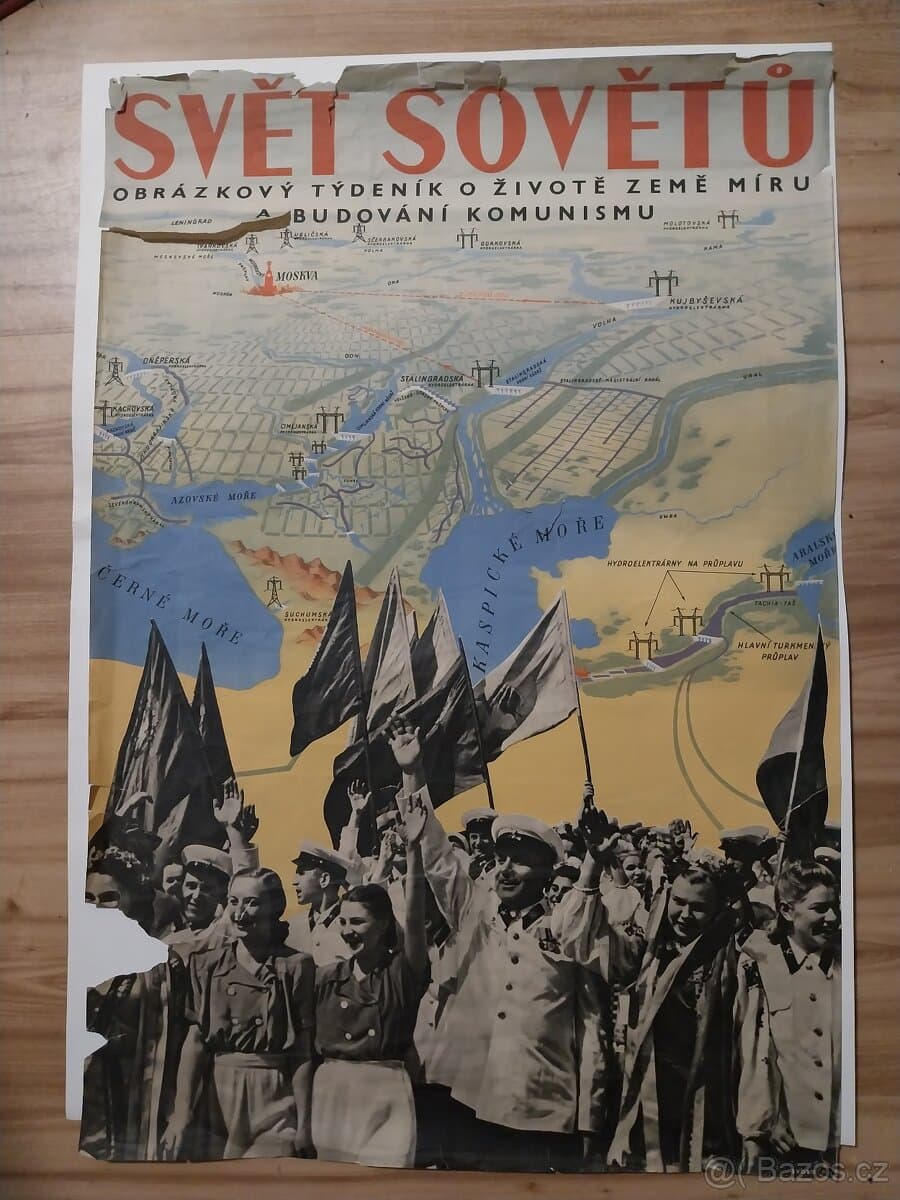 Prodám propagandistické plakáty z 50. a 60. let 20. století