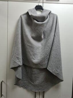 Dámské šedé měkké pončo Tchibo, vel. uni - nové