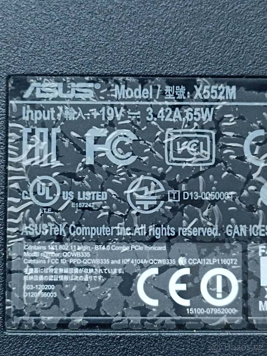 Notebook Asus X552M 8